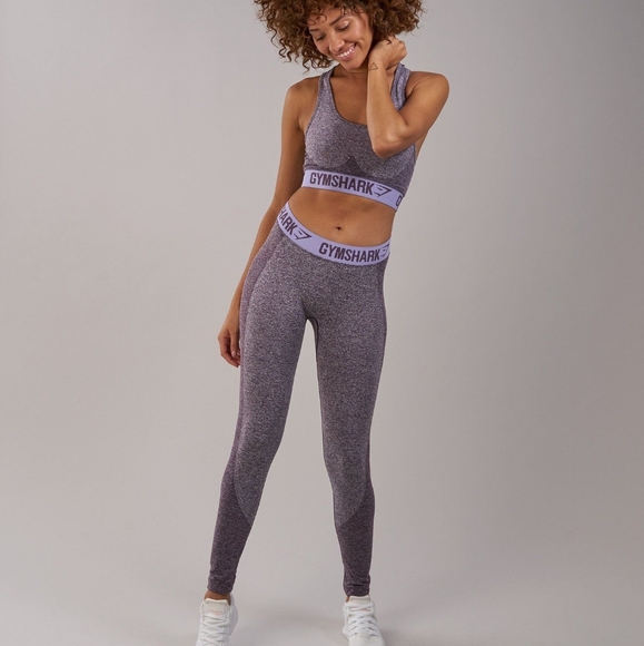 Gymshark Flex Leggings - Purple Marl - Picture 2 of 3